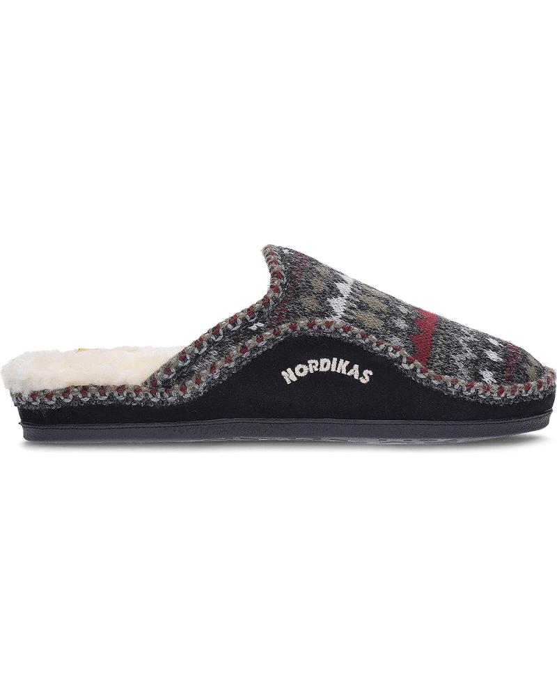 ZAPATILLAS DE CASA NORDIKAS CLASSIC 2502 DISEÑO CIERVO NEGRO NEGRO2