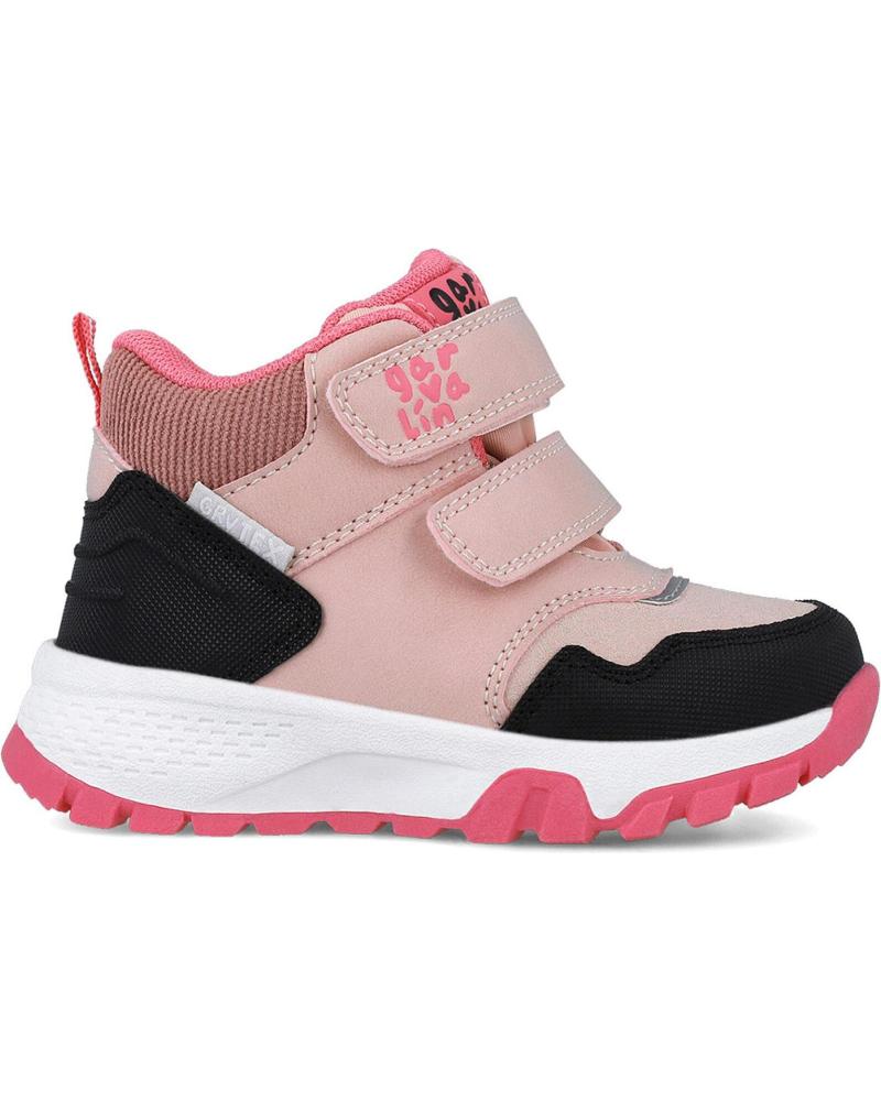 BOTÍN OUTDOOR IMPERMEABLE GARVALÍN BRAVE 251355 CIERRE VELCRO ROSA ROSAC032