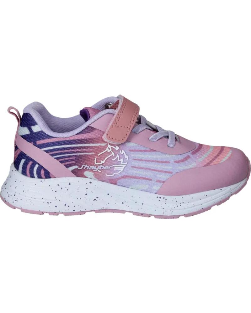ZAPATILLAS DEPORTIVAS JHAYBER CON ELÁSTICO Y VELCRO ROSA ROSA