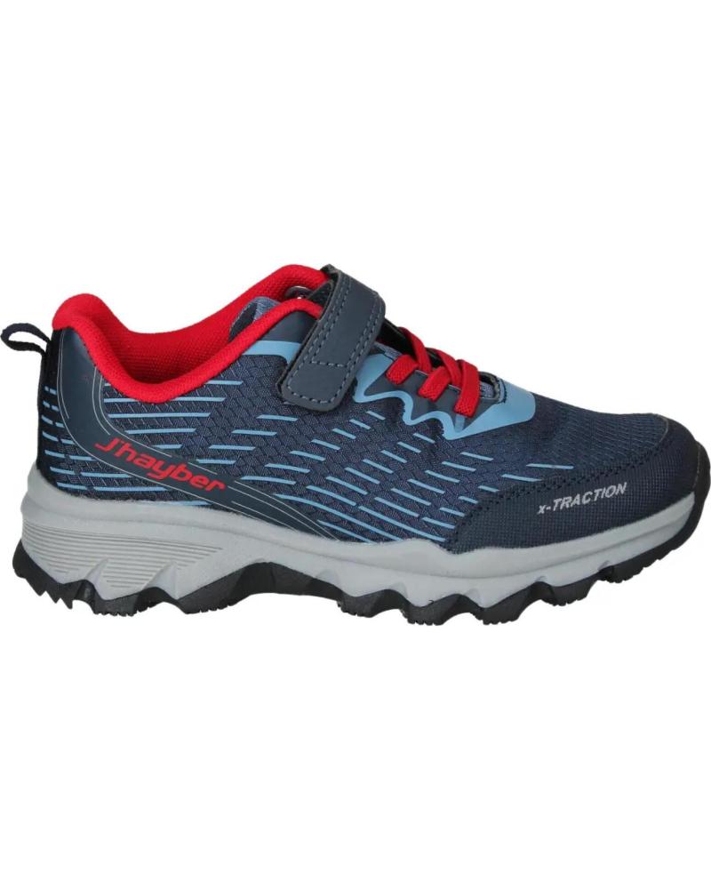 ZAPATILLAS DEPORTIVAS JHAYBER CON ELÁSTICO Y VELCRO NAVY AZUL MARINO Y ROJO AZUL MARINO