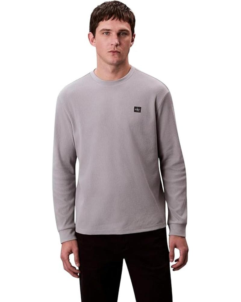 CAMISETA MANGA LARGA CALVIN KLEIN WAFFLE BADGE LV040EM217 GRIS HOMBRE GRIS