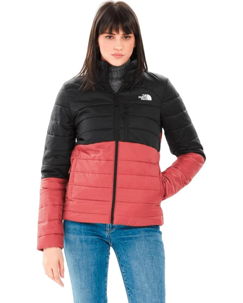 THE NORTH FACE CHAQUETA ACOLCHADA NEGRA Y CORAL NEGRO
