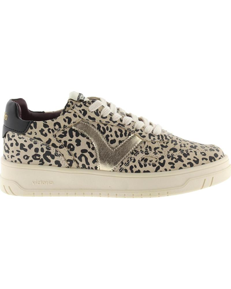 VICTORIA SEUL 1257139 BEIGE - ZAPATILLAS DEPORTIVAS CON ESTAMPADO ANIMAL PRINT BEIGE