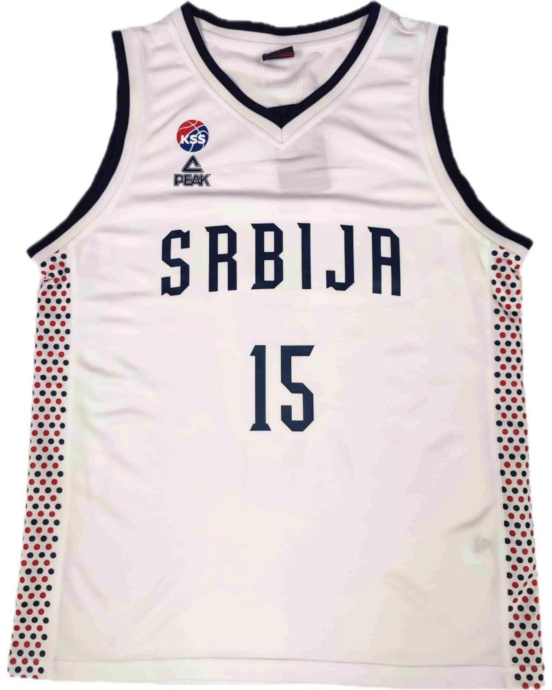 PEAK CAMISETA BALONCESTO NIKOLA JOKIC SERBIA PARIS 2024 BLANCA 1