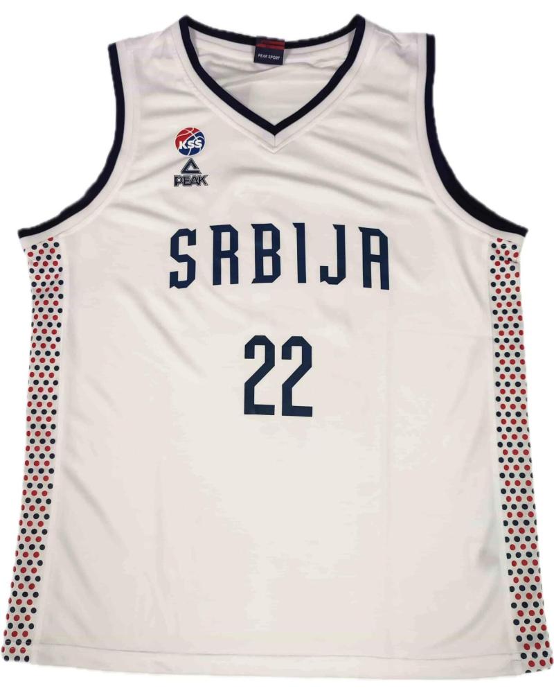 CAMISETA PEAK VASILIJE MICIC SERBIA PARÍS 2024 BLANCA 1