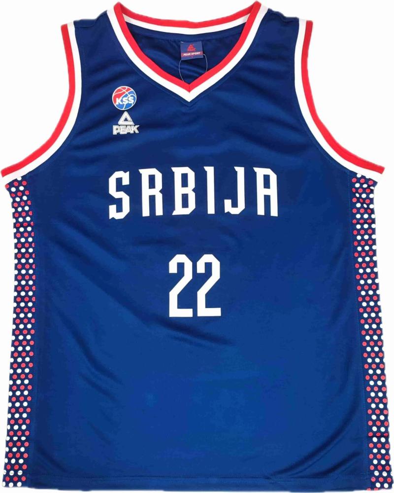 CAMISETA PEAK VASILIJE MICIC SERBIA PARÍS 2024 AZUL 1