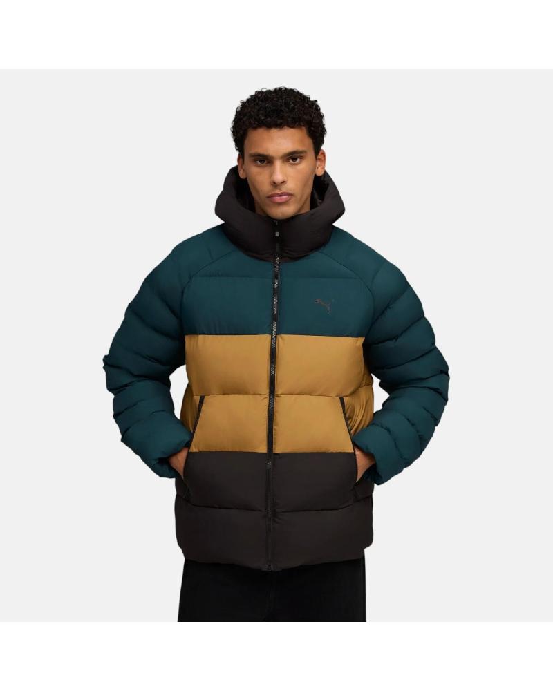 PUMA ABRIGO ACOLCHADO COLOR BLOCK HOMBRE VERDE NAN