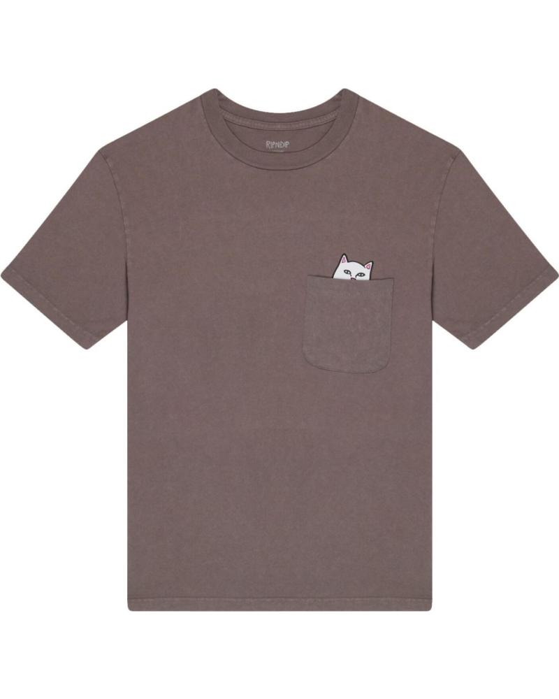RIPNDIP CAMISETA LORD NERMAL POCKET TEE BEIGE TAN MINERAL WASH NAN