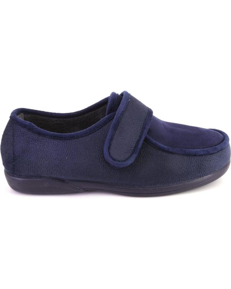 DEVALVERDE 3516 LONA - ZAPATILLAS DE CASA AJUSTABLES AZUL MARINO AZUL MARINO