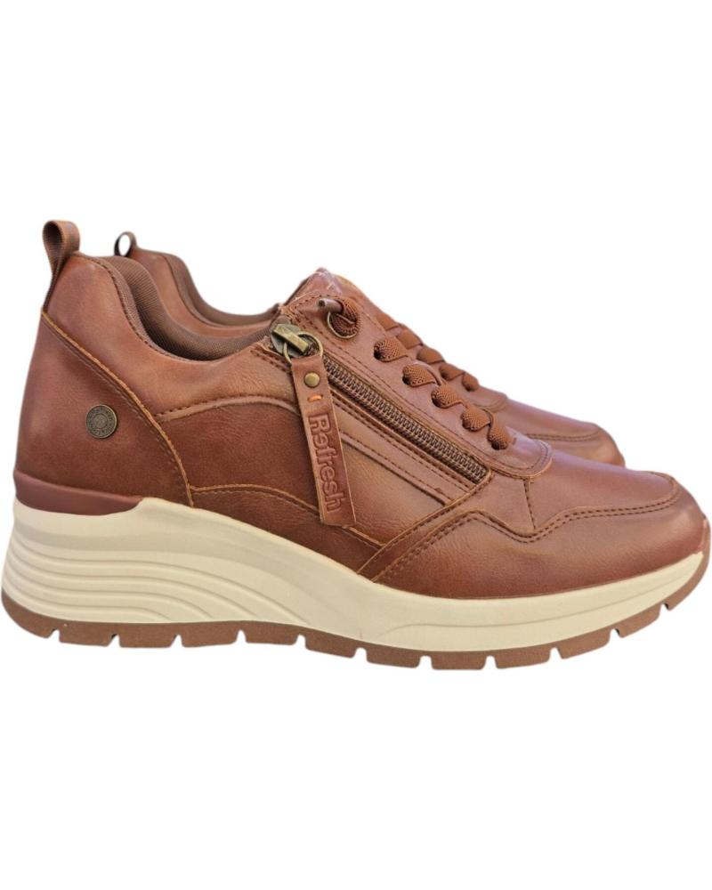 REFRESH ZAPATILLAS CASUAL 172938 CAMEL CON CREMALLERA LATERAL CAMEL