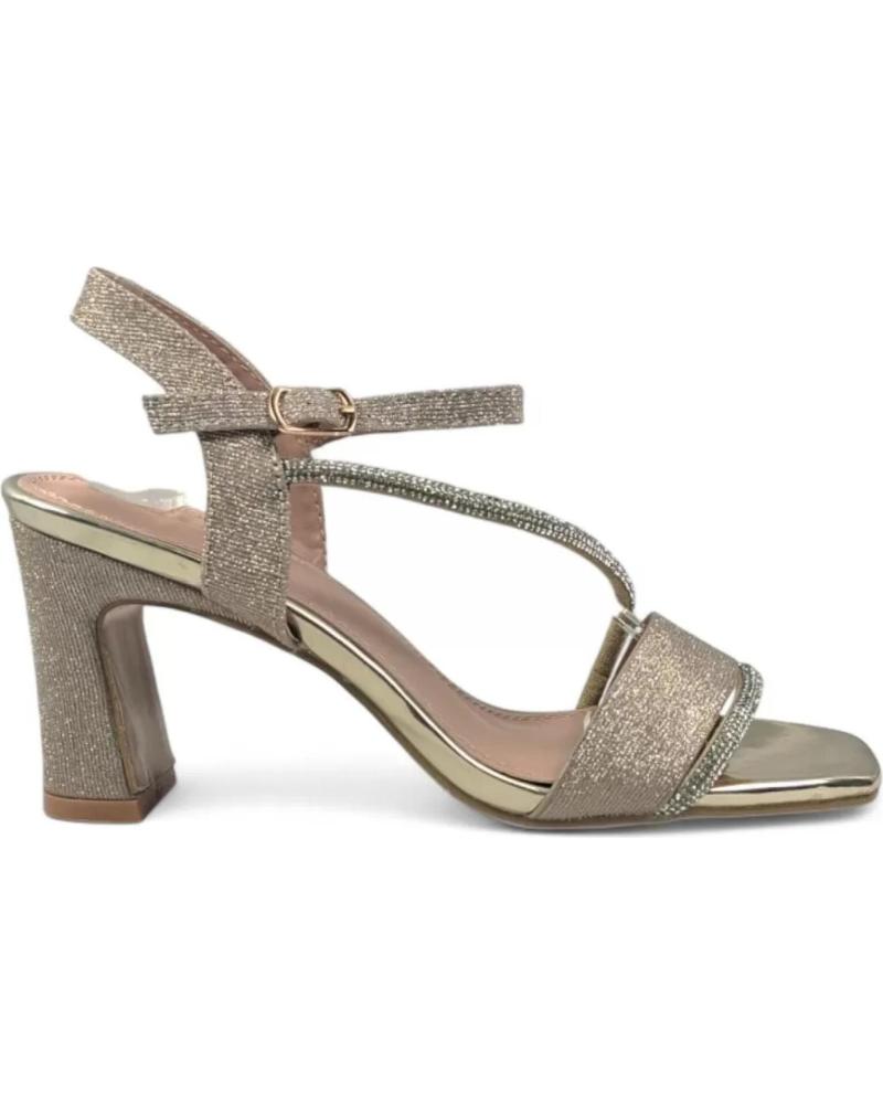 TIMBOS SANDALIA DE TACÓN FIESTA DORADA MODELO 132135 AMARILLO