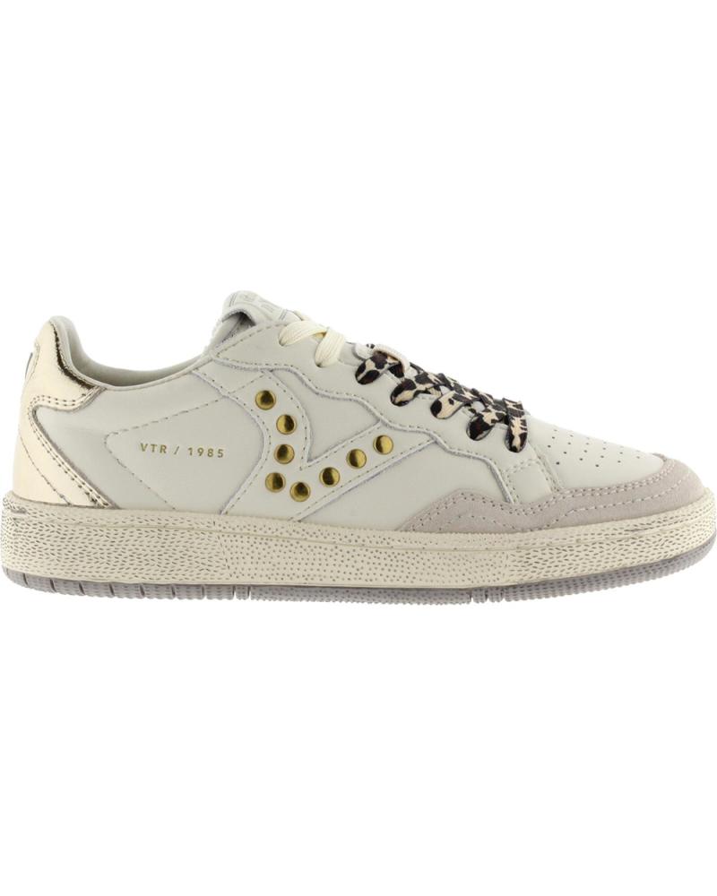 VICTORIA ZAPATILLAS SMASH TACHUELAS DE PIEL 8806115 CREMA CREMA