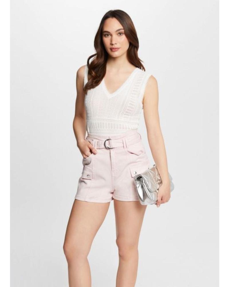 JERSEY CALADO SIN MANGAS MORGAN MUSHU BEIGE 242 BEIGE