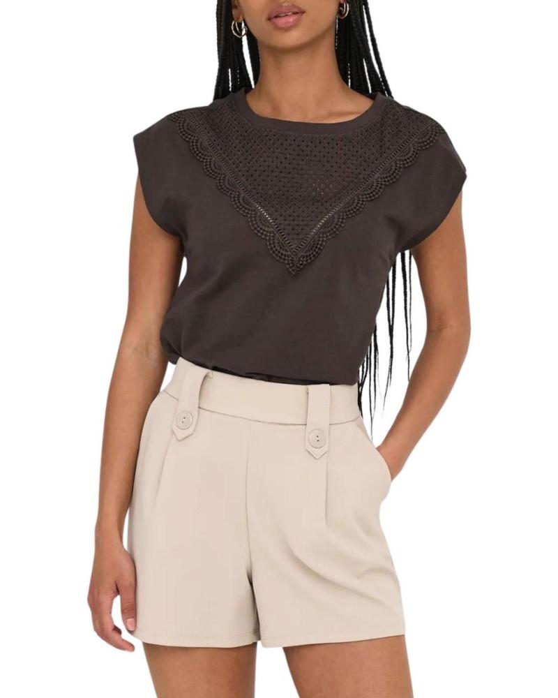 ONLY CAMISETA DE MANGA CORTA 15350098 MARRÓN MARRóN