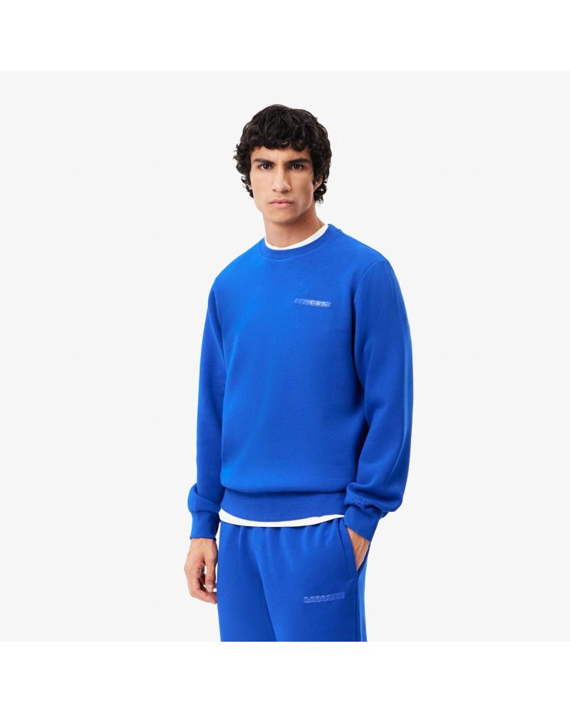 LACOSTE SUDADERA CON INSIGNIA SH2858-00-HJM AZUL AZUL