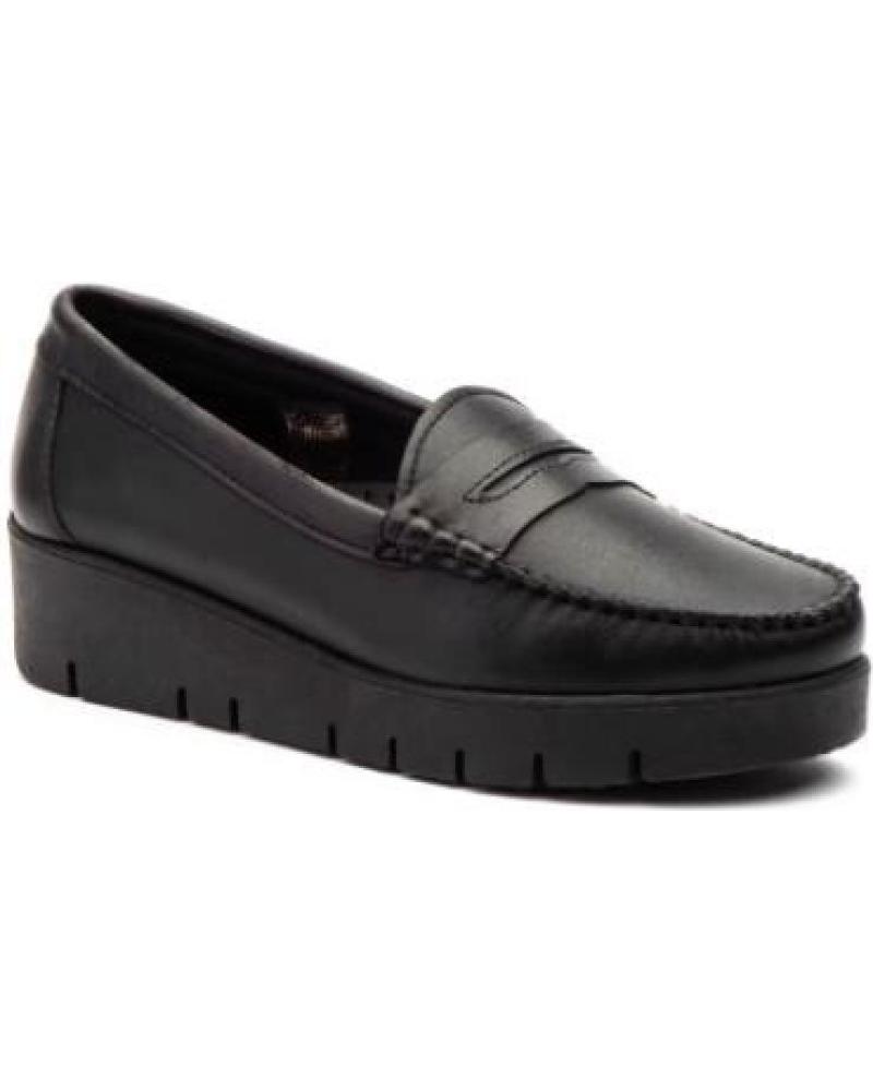 MOCASINES JAM DE PIEL CON PLATAFORMA - NEGROS NEGRO