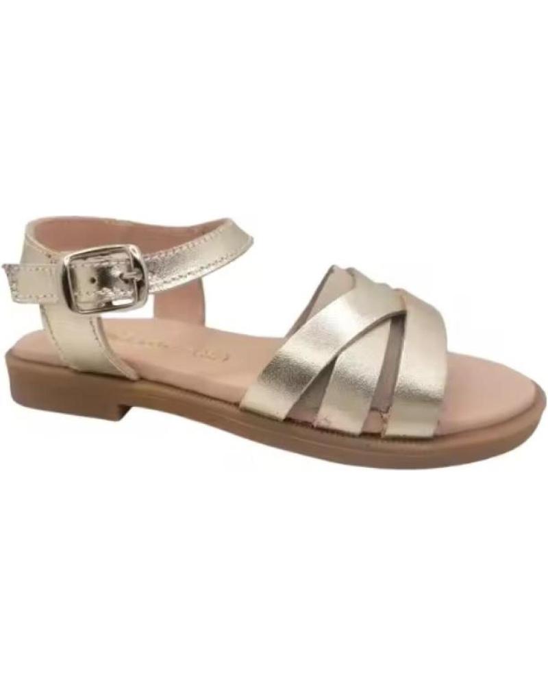 SANDALIA DE PIEL KATOSINES CON HEBILLA - DISEÑO CRUZADO DORADO VARIOS COLORES