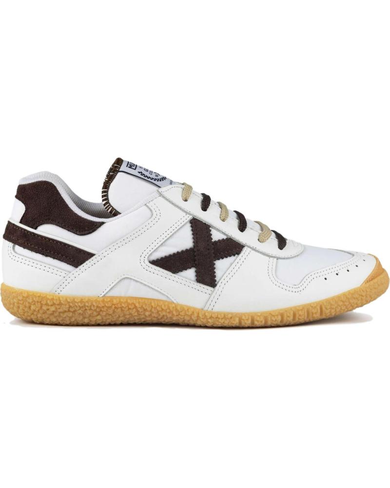 ZAPATILLAS MUNICH GOAL 8001620 BLANCAS CON DETALLES NEGROS WHITE