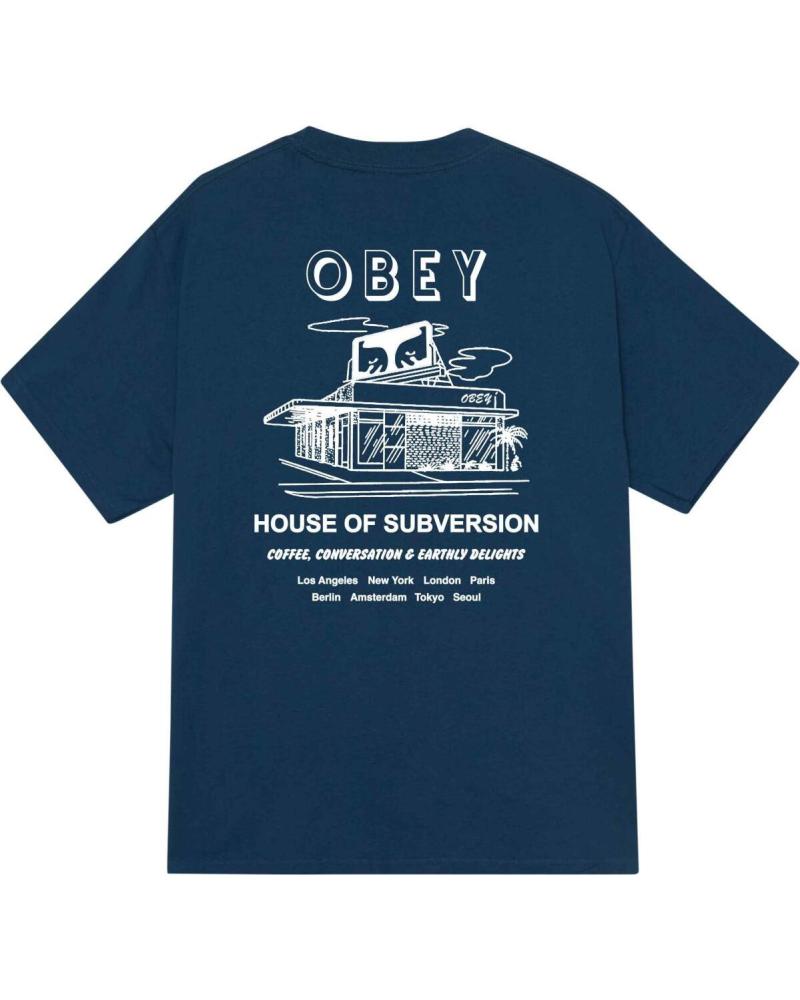 CAMISETA OBEY HOUSE OF SUBVERSION HARBOR AZUL NAN