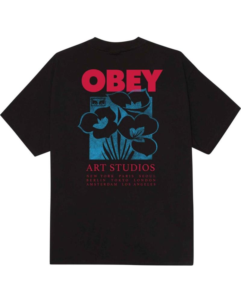 CAMISETA OBEY ART STUDIO FLOWERS NEGRA NAN