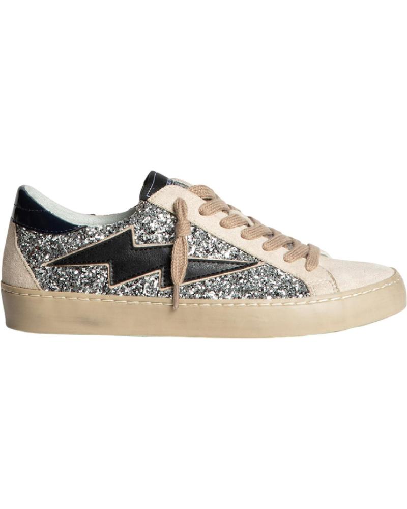 ZAPATILLAS CORINA M5505 GLITTER RAYO PLOMO GRIS GRIS