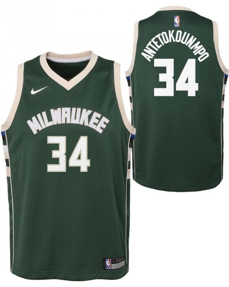CAMISETA BALONCESTO JUNIOR NIKE GIANNIS ANTETOKOUNMPO MILWAUKEE BUCKS SWINGMAN 1