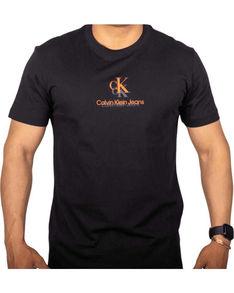 CALVIN KLEIN CAMISETA SHADOW LOGO TEE NEGRA CON MONOGRAMA NEGRO