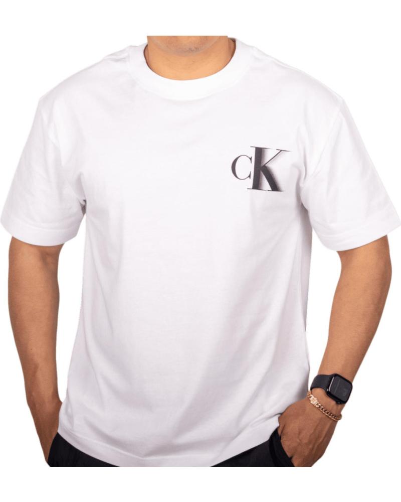 CALVIN KLEIN CAMISETA HOLGADA MONOGRAMA BOLD CK BLANCO BLANCO