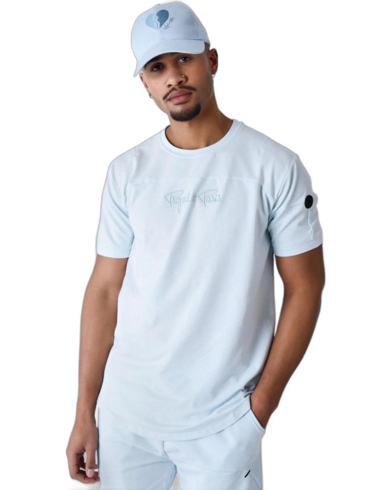 PROJECT X PARIS CAMISETA TÉCNICA DE MANGA CORTA CON RECORTES CELESTE AZUL