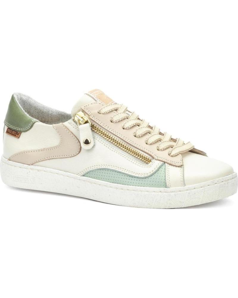 ZAPATILLAS PIKOLINOS LANZAROTE W7B BEIGE CON CREMALLERA BLANCO