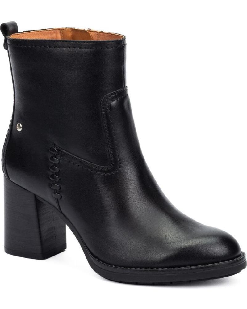 PIKOLINOS BOTÍN DE TACÓN PALENCIA W9U-8945C1 DE PIEL NEGRO BLACK