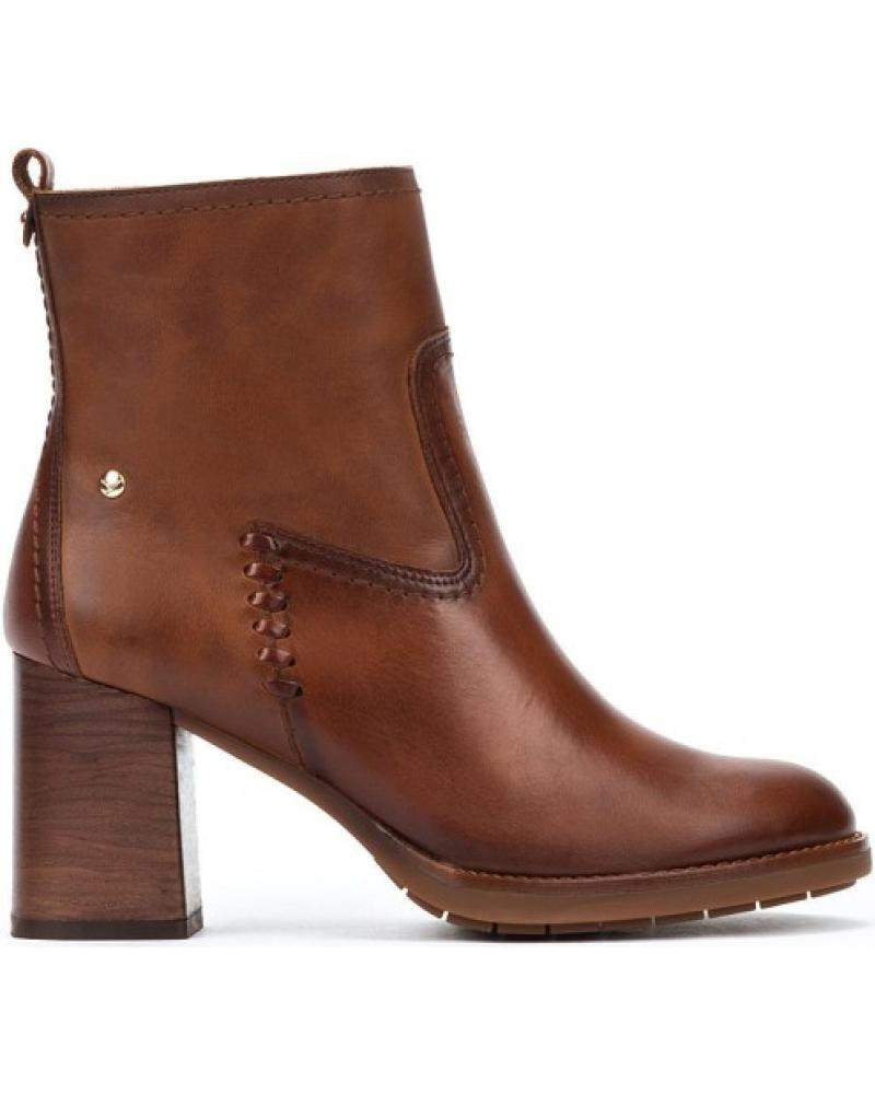 BOTÍN PIKOLINOS PALENCIA W9U-8945C1 MUJER CUERO PIEL TACÓN MARRóN