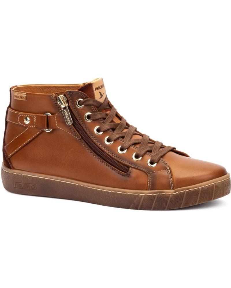 BOTÍN DEPORTIVO PIKOLINOS LANZAROTE DE CUERO PARA HOMBRE BRANDY