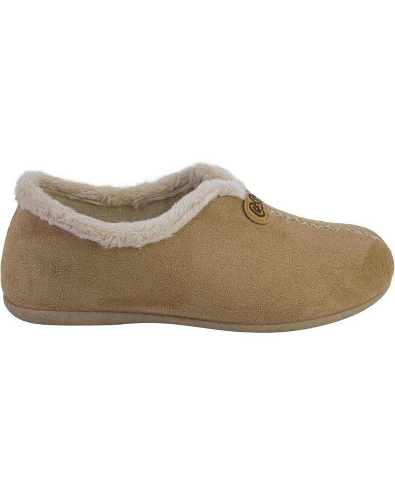 CABRERA 3002 ZAPATILLAS DE CASA CERRADAS CÁLIDAS CAMEL CAMEL