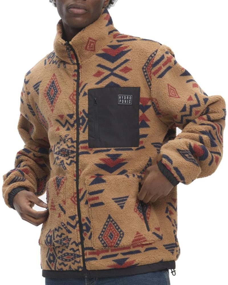 HYDROPONIC CHAQUETA REVERSIBLE LOBO AZTECA MARRÓN PL BLACK 01 01-BROWN AZTEC