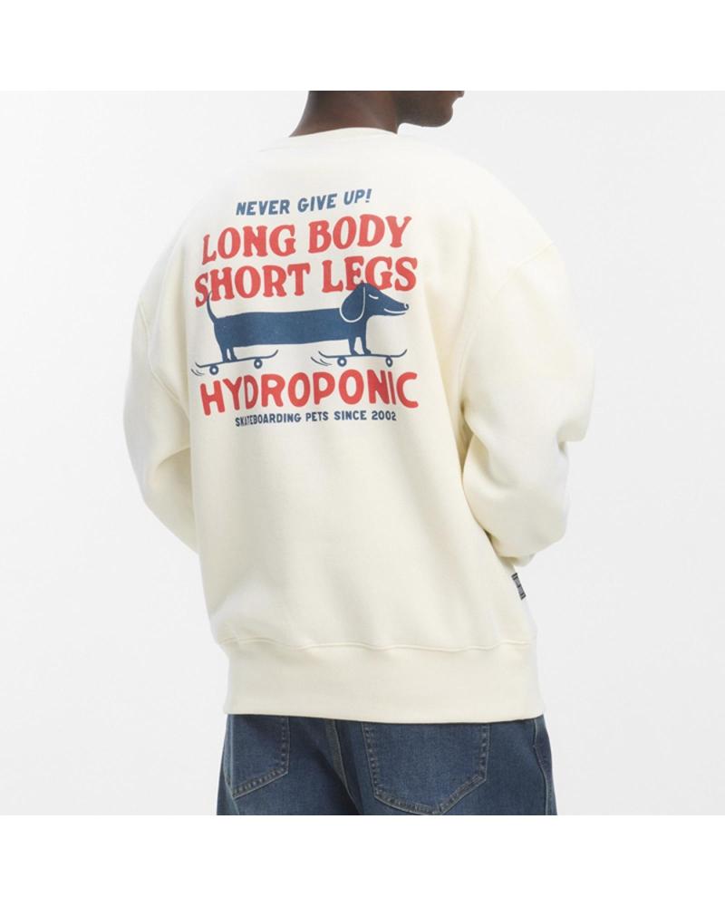 SUDADERA HYDROPONIC DACHSHUND CREWNECK OFF WHITE 01-OFF WHITE