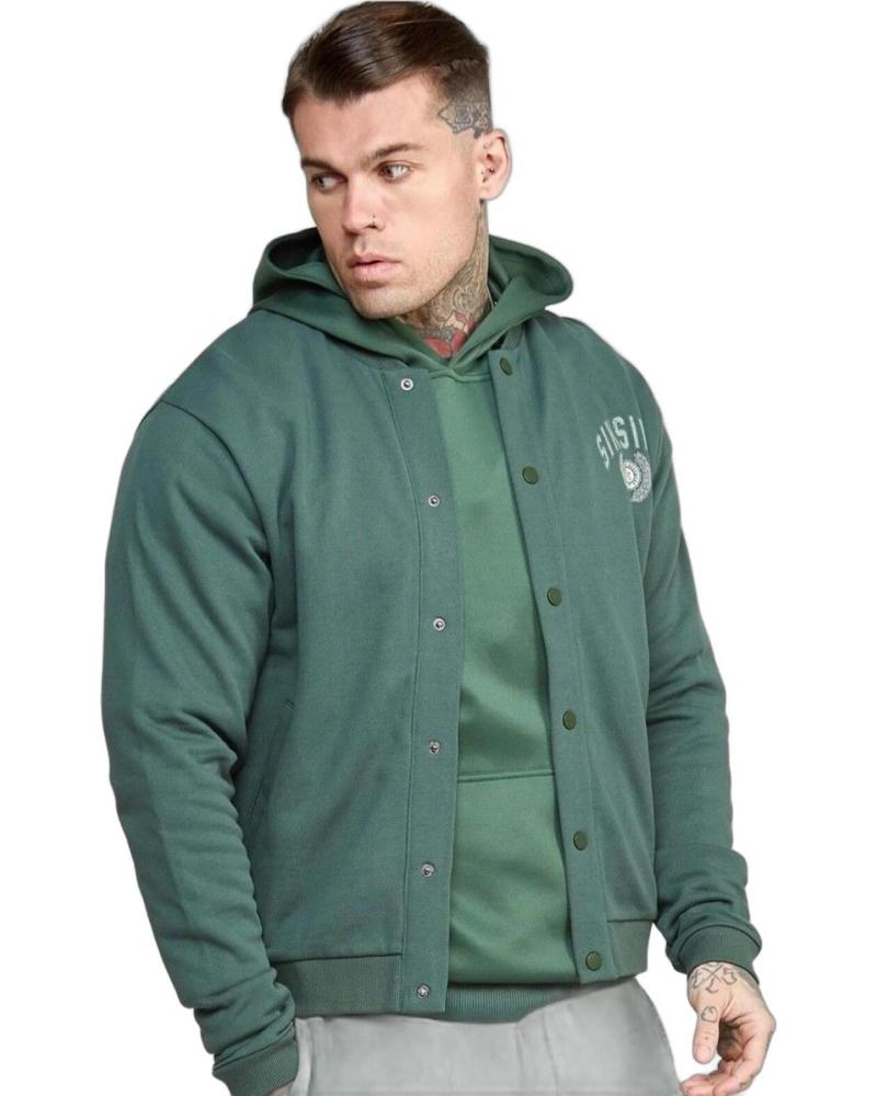 CHAQUETA BOMBER VARSITY SIKSILK VERDE BEISBOLERA