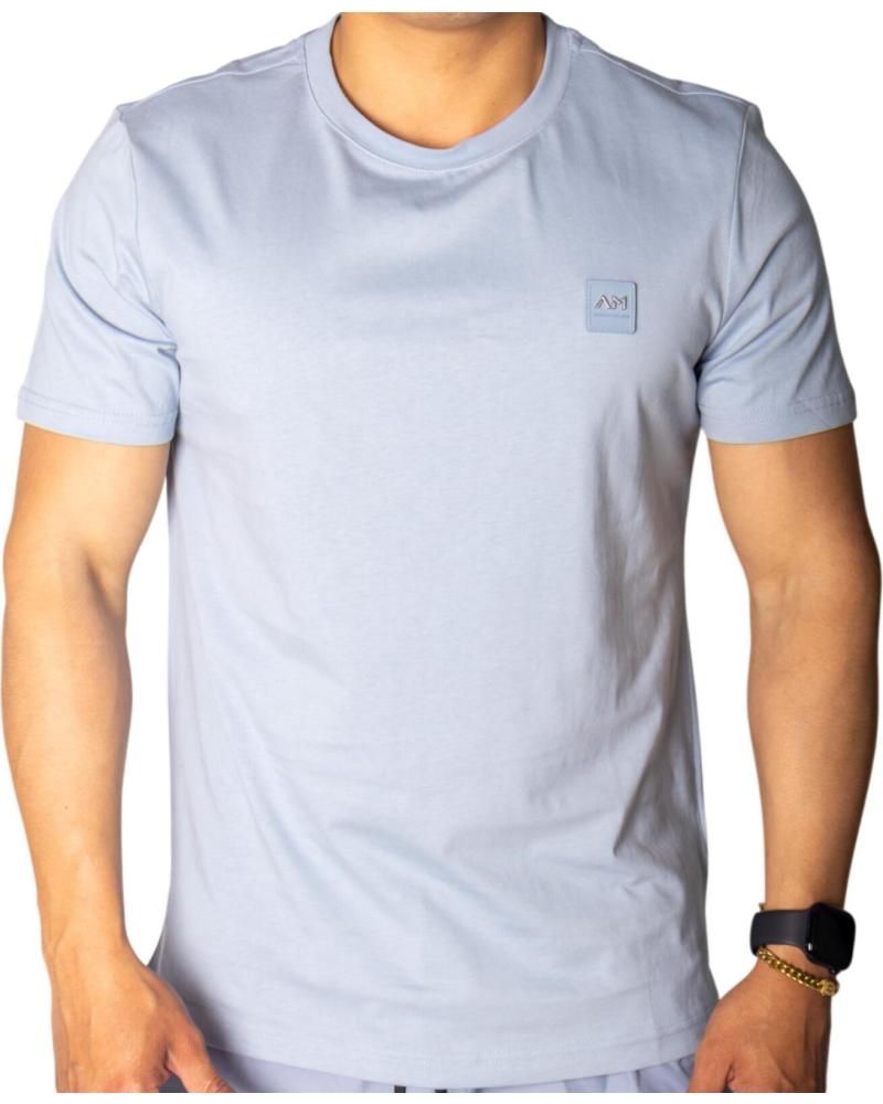 CAMISETA ANTONY MORATO AZUL SKY DE ALGODÓN CON LOGO METÁLICO