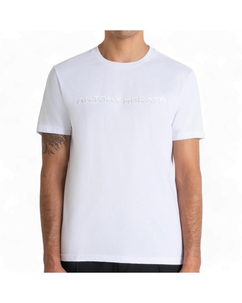 ANTONY MORATO CAMISETA BLANCA SLIM FIT CON LOGO EN RELIEVE