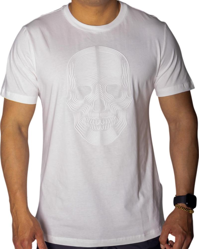 CAMISETA ANTONY MORATO DE ALGODÓN ESTAMPADO CALAVERA BLANCO CREMA