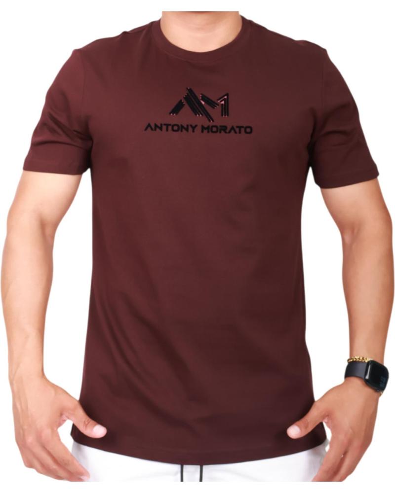ANTONY MORATO CAMISETA LOGO NEW 3D DE PUNTO DE ALGODÓN BURDEOS