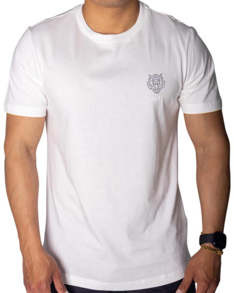CAMISETA REGULAR ANTONY MORATO DE ALGODÓN BLANCO CON PARCHE