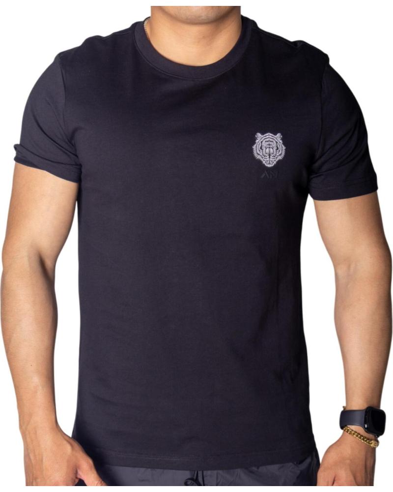 CAMISETA REGULAR ANTONY MORATO DE ALGODÓN NEGRO CON PARCHE