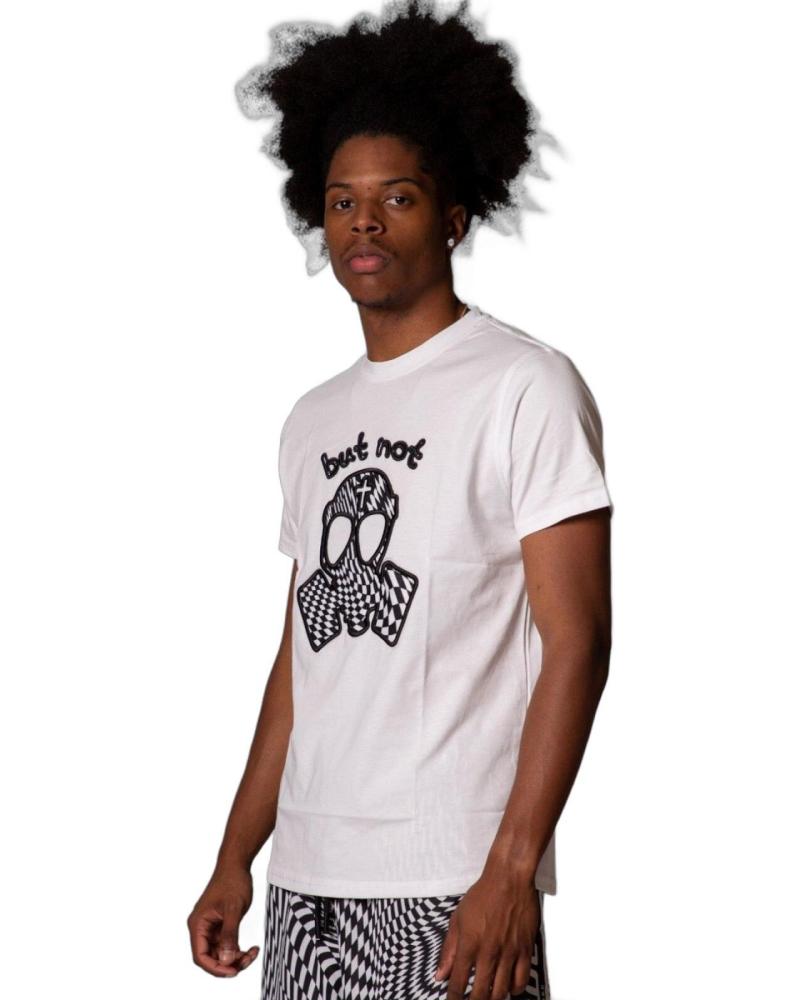 BUTNOT CAMISETA BLANCA BORDADA 'MÁSCARA ILUSIÓN'