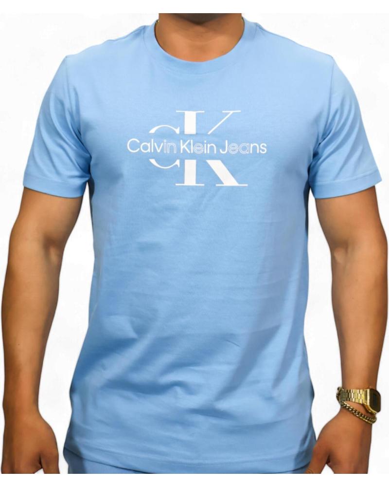 CALVIN KLEIN CAMISETA BASIC LOGO FRONTAL AZUL
