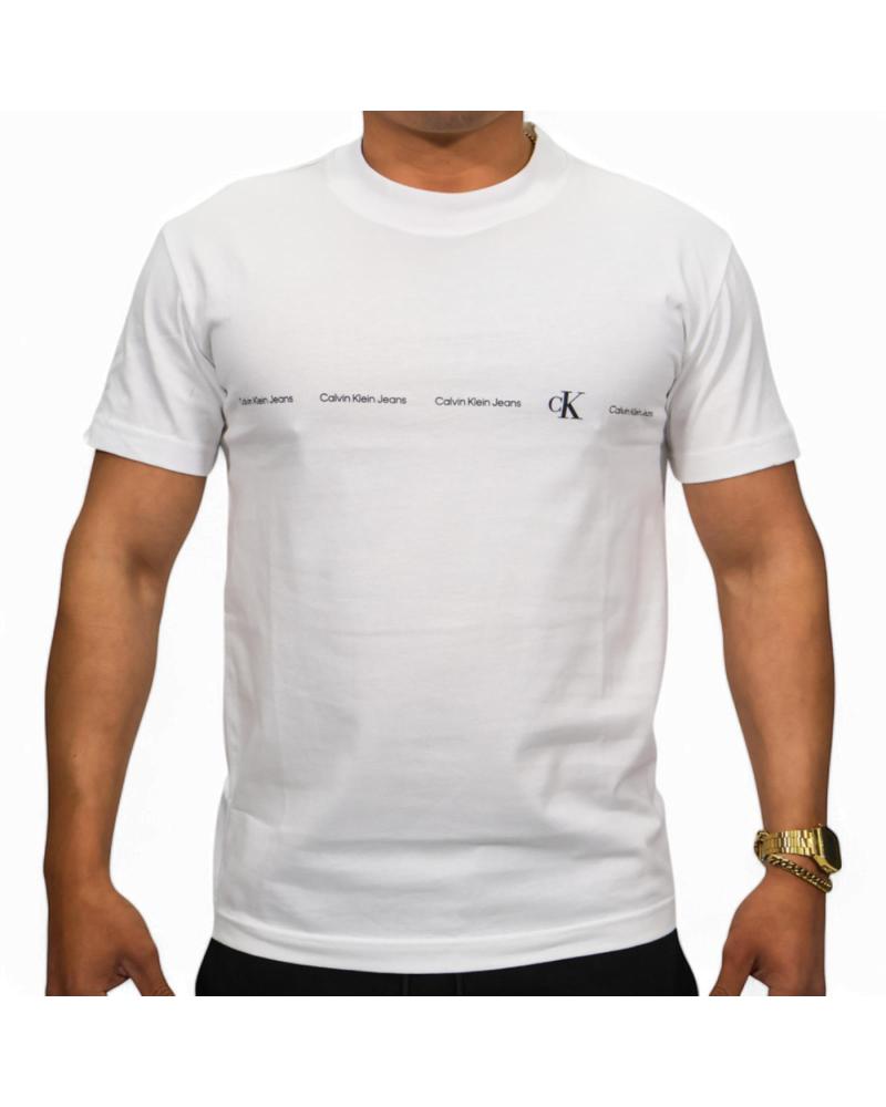 CAMISETA CALVIN KLEIN CON LOGO FRONTAL BLANCA