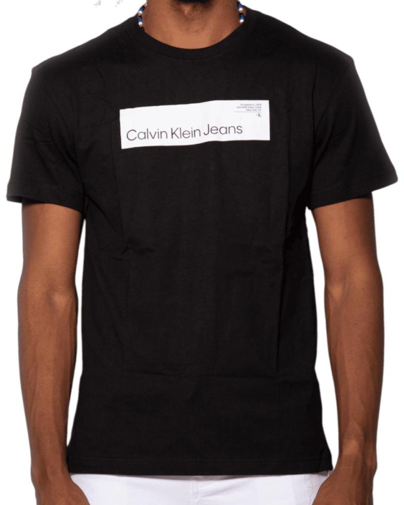 CALVIN KLEIN CAMISETA DE ALGODÓN NEGRA CON LOGO MONOGRAMA