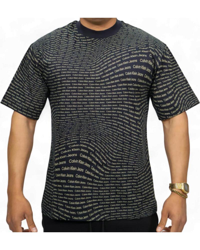 CALVIN KLEIN CAMISETA HOLGADA MULTILOGO ALL OVER NEGRO