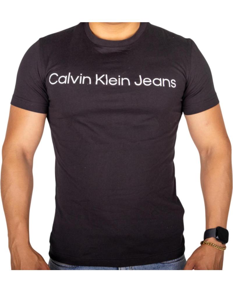 CAMISETA CALVIN KLEIN JEANS LOGO BLANCO SOBRE NEGRO