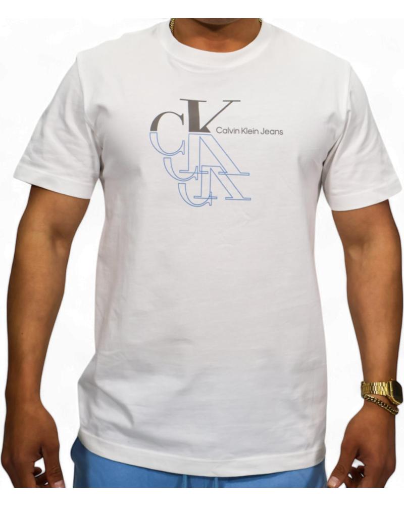 CALVIN KLEIN CAMISETA MONOGRAMA BASIC 3D BLANCA